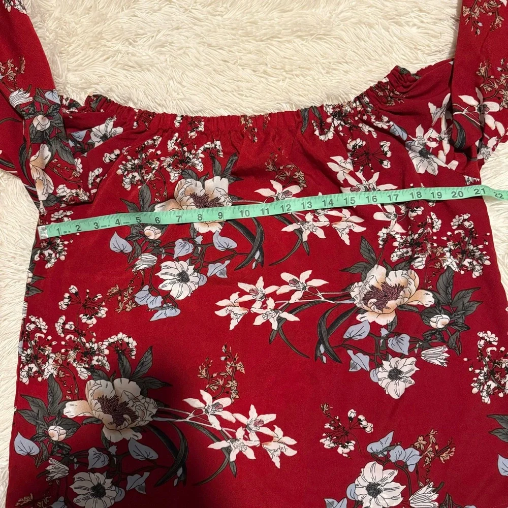Shein Floral Red Women's Top